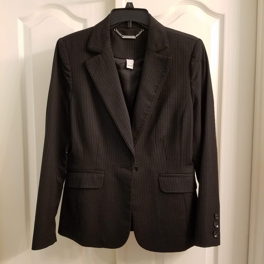White House Black Market Pinstripe 1 button Blazer